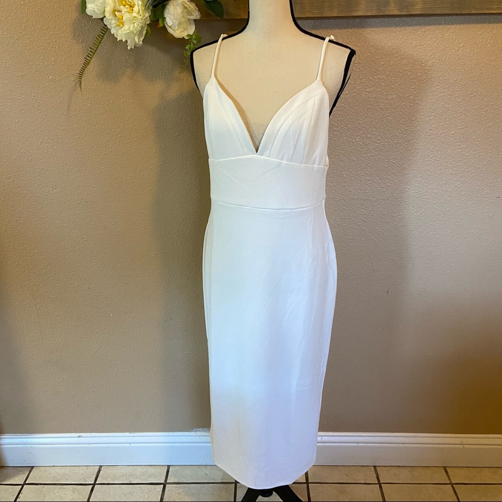 NWOT Lulus All In Favor White Midi Dress - Picture 7 of 16
